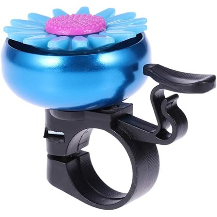 Lasten polkupyörän kellot pojille ja tytöille polkupyörän kellot torvi ohjaustangon kellot auringonkukan muoto (sininen)