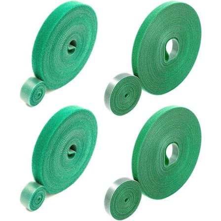 4 ruller justerbare grønne plantebånd, haveplantebånd klatreplante bånd