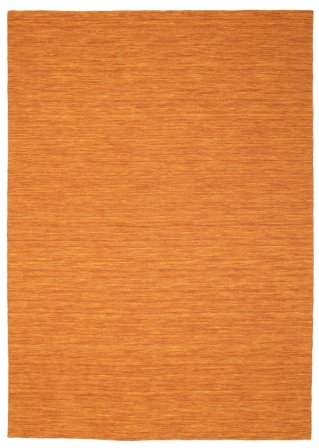 Vlněný Koberec Jednobarevný Kelim Loom Oranžová Velký