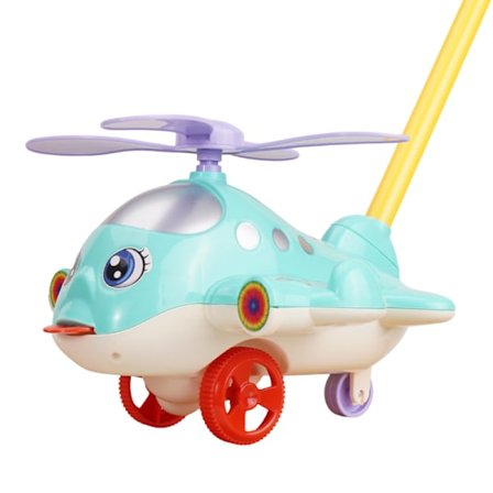 Skyveleke med hjul, tegneserie-fly, tralle, innendørs og utendørs aktivitet, førskolelæringsaktiviteter for barn i alderen 1+