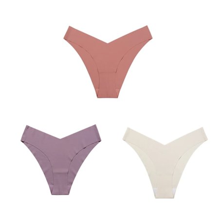 3-färgad kvinnlig issilke med låg midja andas trosa