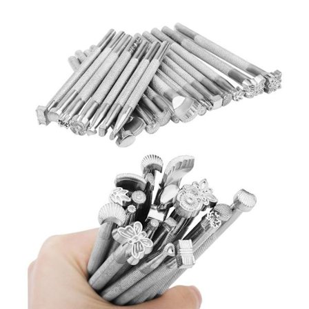 Sadelfremstilling Stempel Punch Sæt Carving Læder Craft Stamp Tools