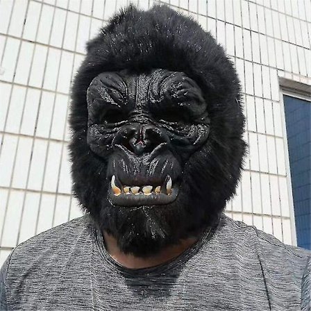 Gorilla Maske Hette Ape Latex Dyr Masker Halloween Fest Cosplay Kostyme Horror Hodemaske For Voksne