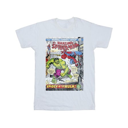 Marvel Herr Spider-Man VS Hulk Cover T-shirt 3XL Vit