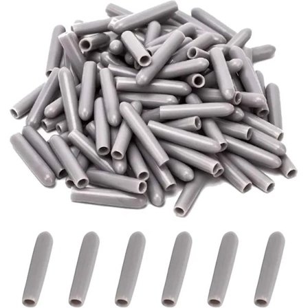 【xj】Oppvaskmaskinlokk [100 stykker], Oppvaskmaskinkurvbeskyttelse, Oppvaskmaskinlokk for å beskytte oppvaskkurvens pinner, Rustfritt stål (Grå)