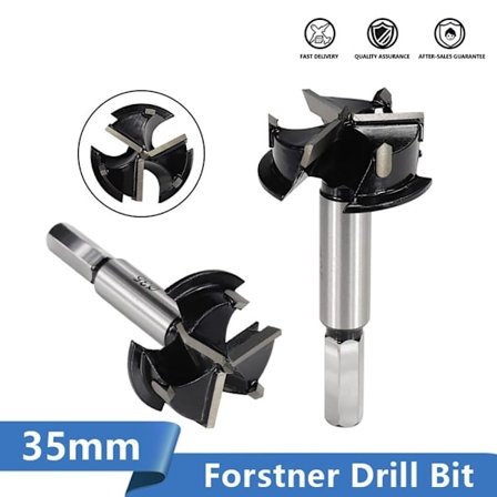 Borr 35mm 3 räfflor Hårdmetallspets Träskärare Träbearbetning