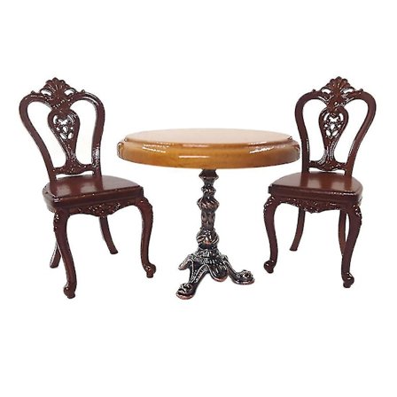 2023-1:12 Køkken Restaurant Mini Bord Stole Scene Dukkehus Miniaturer Tilbehør