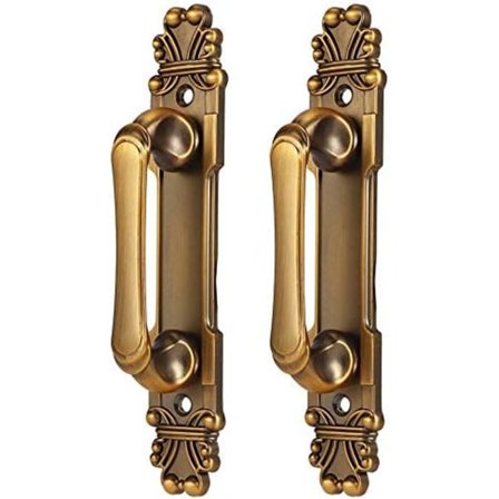 2 stk./sæt antikke lågehåndtag (messing, hul afstand 104mm), europæiske dørhåndtag, antikke skabshåndtag, skab hardware adgang