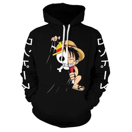 Voksne One Piece Hættetrøjer Trykt Hættetrøje Pullover Toppe Gaver M