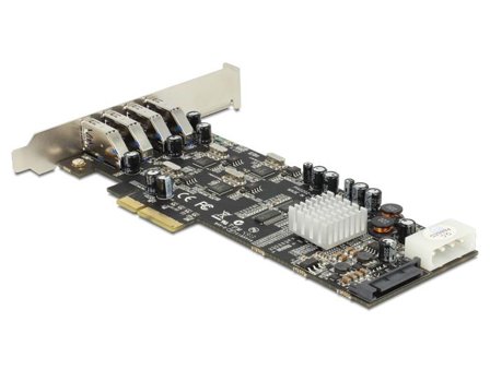 Delock PCI Express Card > 4 x external USB 3.0 Quad Channel - USB-adapter - PCIe 2.0 x4 - USB 3.0 x 4