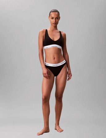 Calvin Klein High Leg Tanga - Black - XS