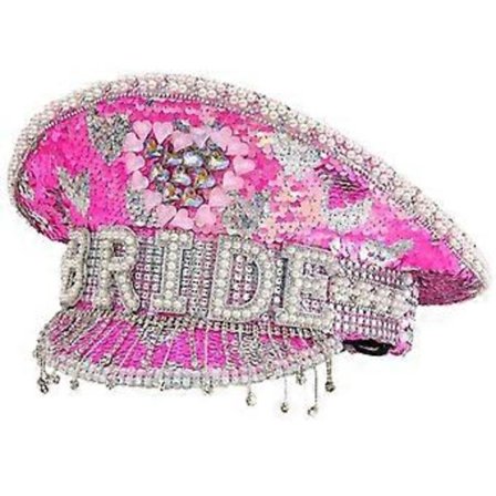 Juvelbesatt Kapteinhatt Tung Krystall Sjømannshatt Overraskelsesgave til Jente Gutter Brudehatt for Karneval Musikkfestival Rosa( )