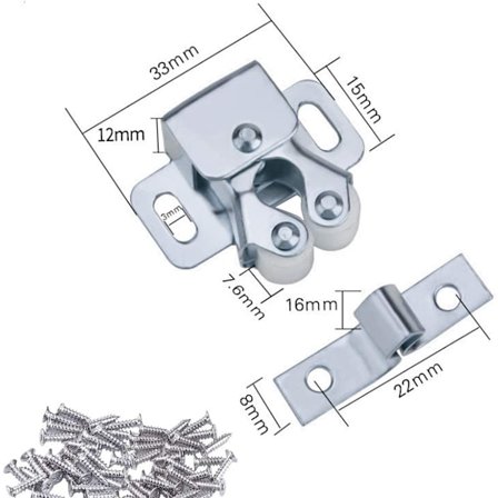 2 stk. dørgreb, dobbelt rulle stærk hold skab skab gør