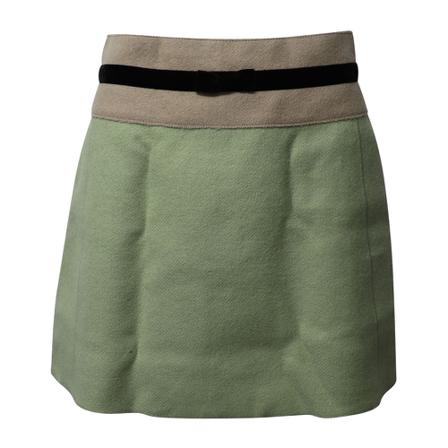 Miu Miu Pre-owned, Mini Skirt Groen, Dames, Maat:ONE Size