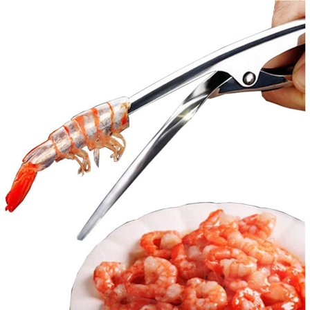 2 st Räkrensare Verktyg Räka Skaldjursskalare Räkrengörare Rostfritt Stål Kreativa Köksredskap (Rostfritt Stål)