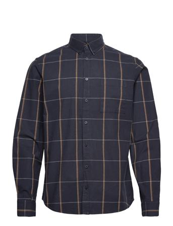 Anton Bd Ls Checked Shirt Paita Rento Casual Musta Casual Friday