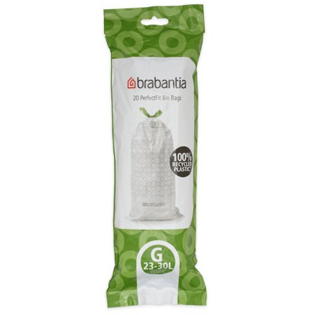 Brabantia PerfectFit avfallspåsar G 23–30 liter, 20-pack | Fler produkter > Städning & Diskning > Avfallspåsar | Bagaren och Kocken