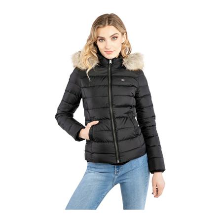 Tommy Jeans, Outerwear Dw 0Dw 08588Bds Zwart, Dames, Maat:L