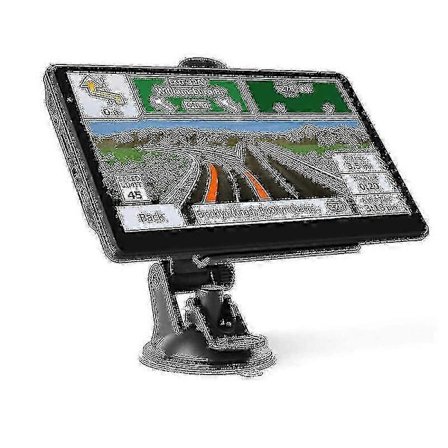 Bil Lastbil GPS Navigation - Livstids Gratis Kortopdateringer, Stemmevejledning og Advarsler om Fartkameraer, 7-tommer Touchskærm Bil GPS Enhed 