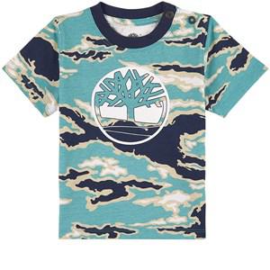 Kids - Timberland Kids Blue Tree Logo Camo T-Shirt 9 Months - Tops - 9 months - Blue