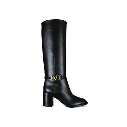Valentino Garavani Laarzen Vlogo , Zwart , Dames , Maat: 37 EU High heels