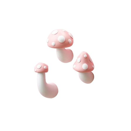 3-pakning Svampkjøleskapsmagneter Dekorativ, Kjøleskapsmagneter for Kontorkalender Whiteboard, Soveromsveggdekor Rosa