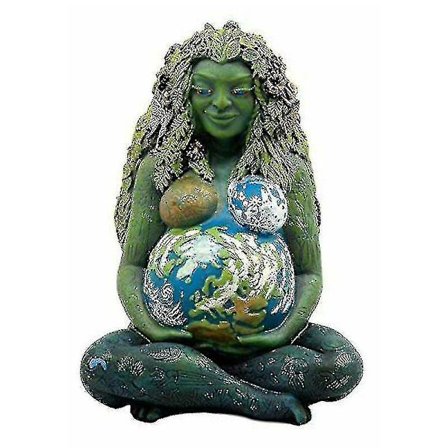 Millennium Gaia Statue Mor Jord Kunstfigur Harpiks Statue Oppfordring Til Miljøvennlige Dekorasjoner