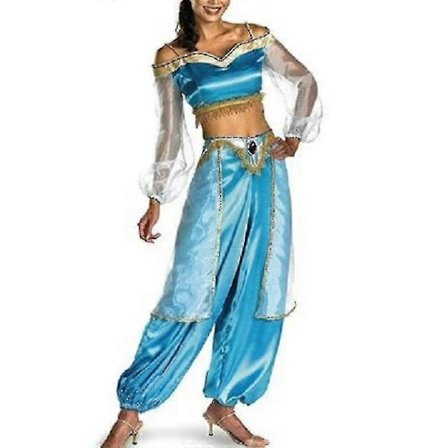Voksen Kvinder Aladdin Alibaba Jasmine Prinsesse Cosplay Kostume Outfit