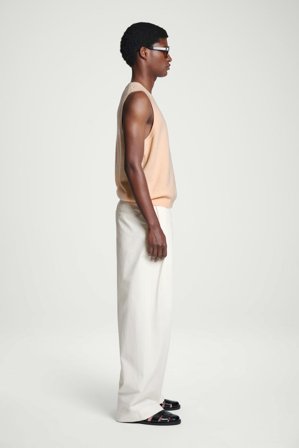 COS Koszulka Bez Rękawów Z Bawełny Strukturalnej in Pomarańczowy