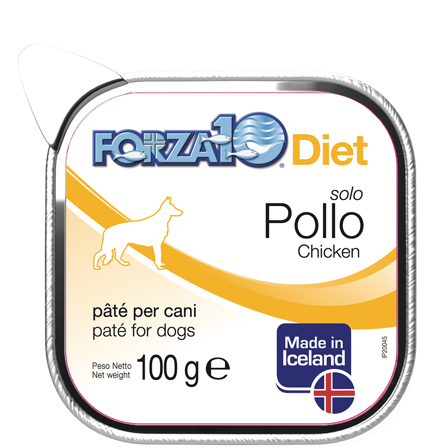 Forza10 Solo Diet Pollo Patè Per Cani Adulti Vaschetta 100g