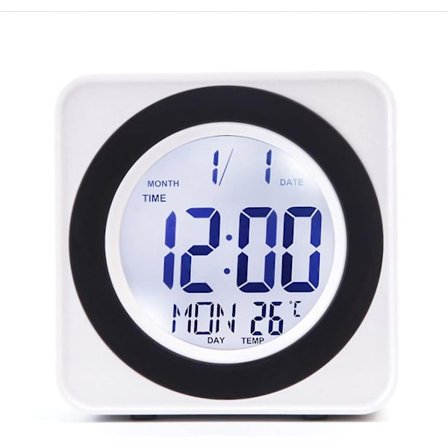 Digital klocka, digital kalender demens dagklocka, röststyrning bakgrundsbelysning LCD