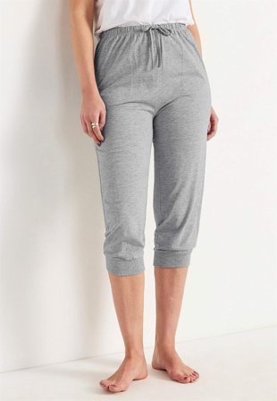 Cellbes of Sweden - Capribukse i jersey med mansjett i mørk grå / melert for damer i størrelse 58/60