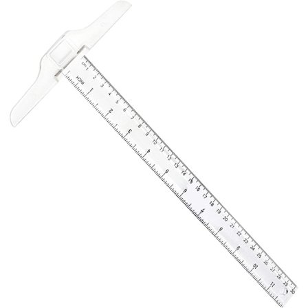 T-Lineal Plast T-Lineal Transparent til Tegninger og Generel Lægning