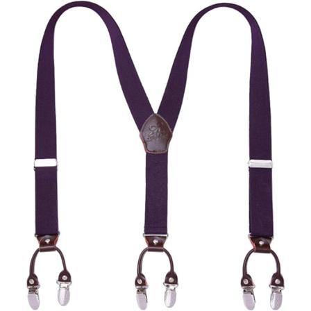 Herre Selen Y-Style Selen One Size Justerbare Selen Bukseseler Salopette Selen Stærke Metal Clips Herre Selen(Lilla-grå)