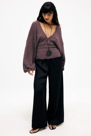 NA-KD - Strukturert bluse - Bluser - Brun - XS