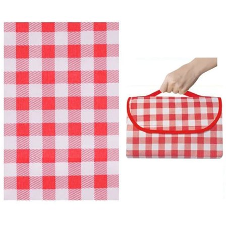 Picknickfilt, campingfilt vattentät 200 x 200cm, picknickfilt med bärhandtag, hopfällbar, lämplig för 4-6 personer