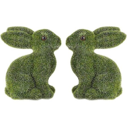 bitar mossa kanin påskhare figurer kanin dekorativa frigolit form trädgårdsfigurer
