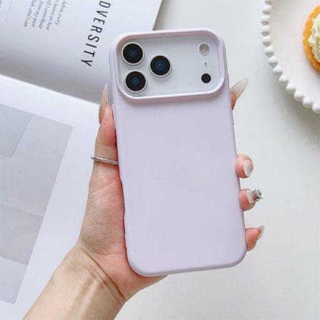 Skal för iPhone 17 Pro Max Flytande Morandi Lila Premium Flytande Silikon Lätt Lyx