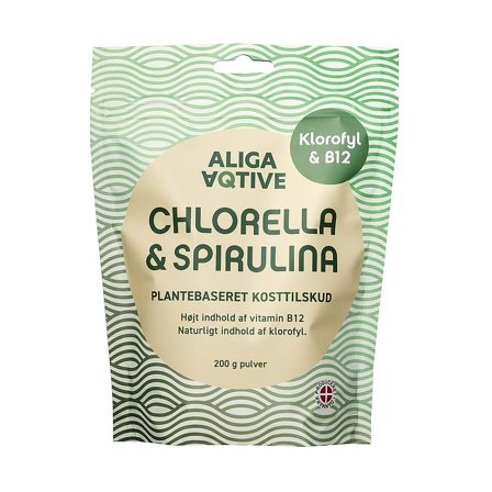 Aliga Aqtive Chlorella og Spirulina 200 g, Helse & Madvarer, Ingredienser, Spirulina