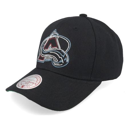 Mitchell & Ness - NHL Noir adjustable Casquette - Colorado Avalanche Neon Logo Pro Black Adjustable @ Hatstore