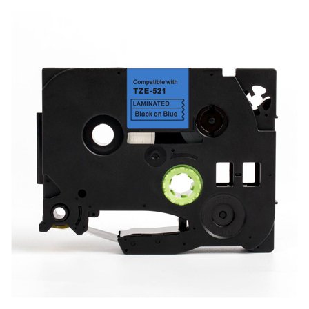 Tape 9mm TZe-521 Svart på Blå - Lyreco - Kontorsmaskiner - Märkmaskiner och tape - Tape - Brother TZ