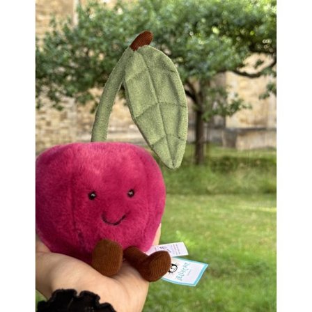 Premium JellyCat Fuzzy Fruit Myke Leker Fersken Pære Kirsebær Flere Størrelser Ny Ankomst plysj