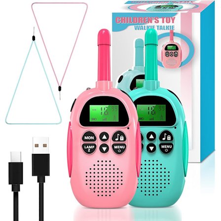 Barne-Walkie Talkie, Leke for 3-12 år gamle, Oppladbar Walkie Talkie
