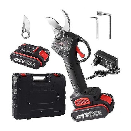 Elektrisk beskjæringssaks, 21vf oppladbar profesjonell trådløs elektrisk beskjæringssaks for hager parker gårder drivhus, ett batteri med lagring