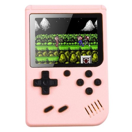 Gameboy Indbygget 500 Klassisk Spil Retro Videospilkonsol Børnelegetøj Pink