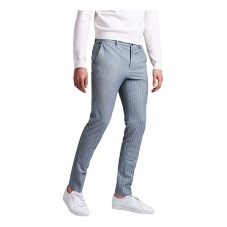 Vanguard, Printed Structure Chinos Blauw, Heren, Maat:W33 L32,gestreept