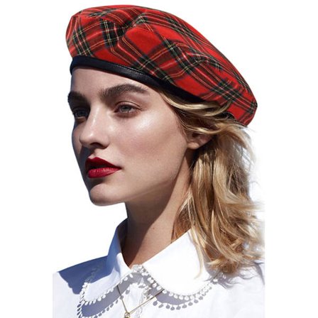 Damberet i PU-läder i vintage-stil (röd)