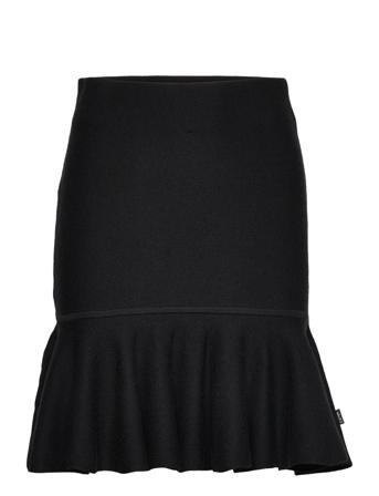 Vill Merino Skirt Kort Nederdel Sort Ella&il