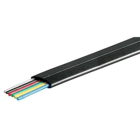 Platt telefonkabel 6-ledare, 100 m-rulle, AWG 30, CU (koppar)