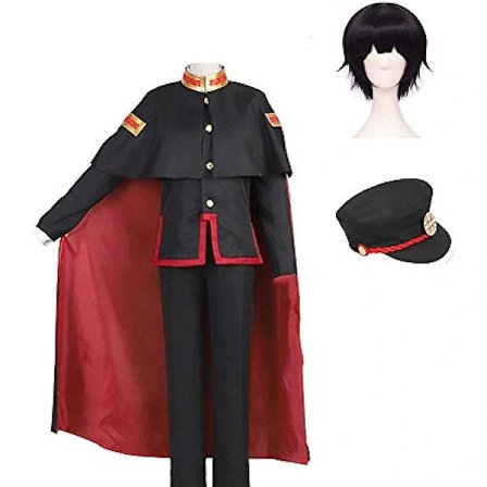 Nene Yashiro Hanako Kun Cosplay Kostyme, Anime Toalettbundet Hanako Kun Skoleuniform Halloween Cosplay Antrekk Parykk-XF7- L